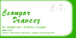 csongor dravecz business card
